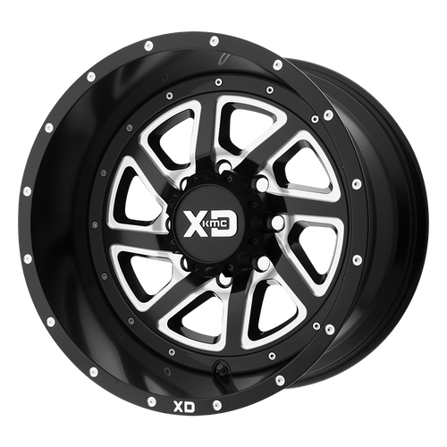 XD XD833 RECOIL 6X139.7 20X9 +30 SATIN BLACK MILLED WITH REVERSIBLE RING