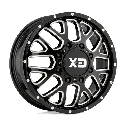 XD XD843 GRENADE DUALLY 8X210 17X6.5 +111 GLOSS BLACK MILLED - FRONT