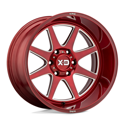 XD XD844 PIKE 5X127 20X10 -18 BRUSHED RED WITH MILLED ACCENT