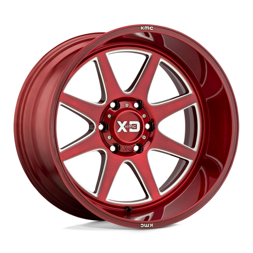 XD XD844 PIKE 6X139.7 20X9 +18 BRUSHED RED WITH MILLED ACCENT