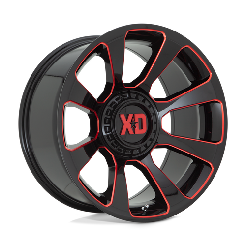 XD XD854 REACTOR BLANK 20X10 -18 GLOSS BLACK MILLED WITH RED TINT