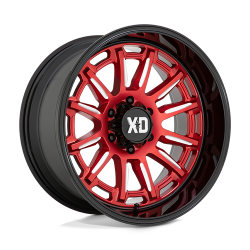 XD XD865 PHOENIX 5X127 20X9 +18 CANDY RED MILLED WITH BLACK LIP