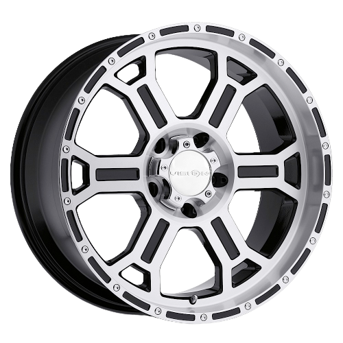 Vision Off-Road 372 Raptor 6x135 20x9.5+25 Gloss Black Mirror Machined Face and Lip