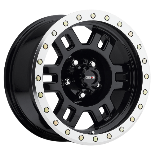 Vision Off-Road 398 Manx 5x127 16x8+0 Gloss Black Machined Lip