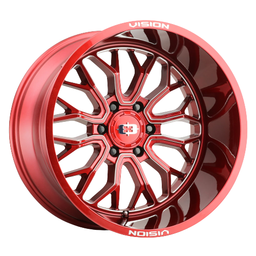 Vision Off-Road 402 Riot 6x135 20x12-51 Red Tint Milled Spoke