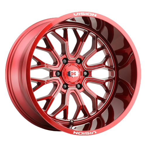 Vision Off-Road 402 Riot 5x150 20x12-51 Red Tint Milled Spoke