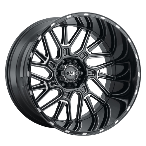 Vision Off-Road 404 Brawl 6x135 22x12-51 Gloss Black Milled Spoke