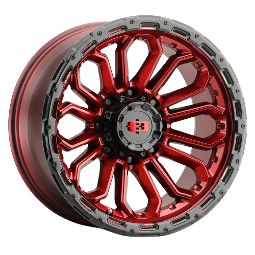 Vision Off-Road 405 Korupt 8x170 20x10-25 Gloss Red w/Gloss Black Lip