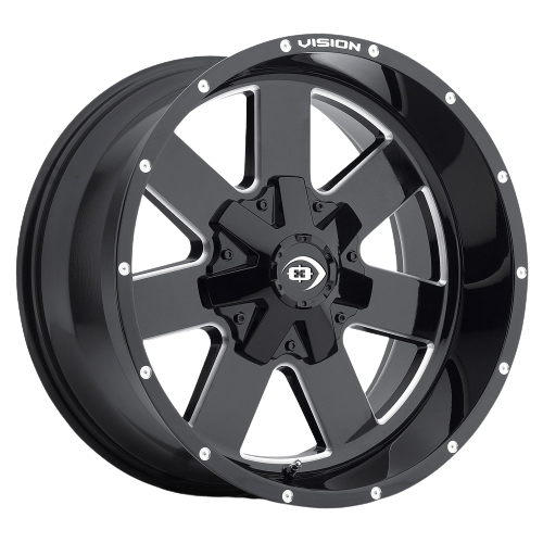 Vision Off-Road 411 Arc 5x139.7 20x9+12 Gloss Black Milled Spoke