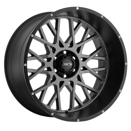 Vision Off-Road 412 Rocker 6x135 20x10-25 Anthracite with Satin Black Lip