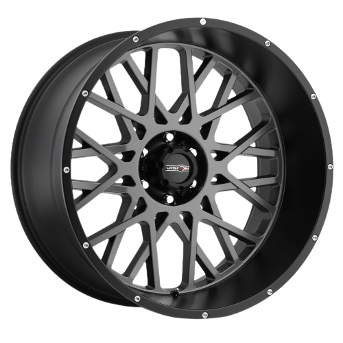 Vision Off-Road 412 Rocker 8x170 20x10-25 Anthracite with Satin Black Lip