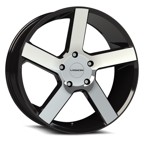 Vision Street-Designs 472 Switchback 5x115 22x9.5+8 Gloss Black Machined Face