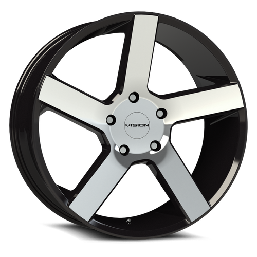 Vision Street-Designs 472 Switchback 5x115 20x9+15 Gloss Black Machined Face