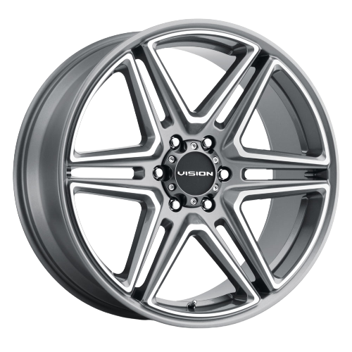 Vision Street-Designs 476 Wedge 6x139.7 22x9.5+15 Gunmetal Machined Face