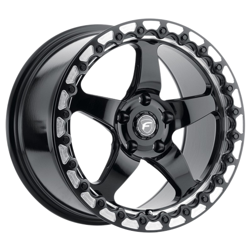 Forgestar D5 Beadlock 5x114.3 17x10 +50 Gloss Black Machined