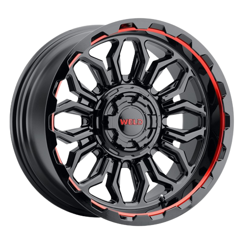 WELD Off-Road Flare 6x135 20x9 0 Gloss Black/Milled RED