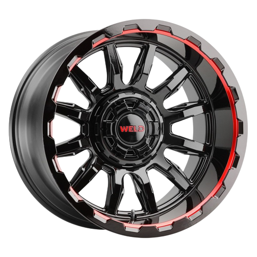 WELD Off-Road Gauntlet 6x135 20x9 +20 Gloss Black/MilledRED