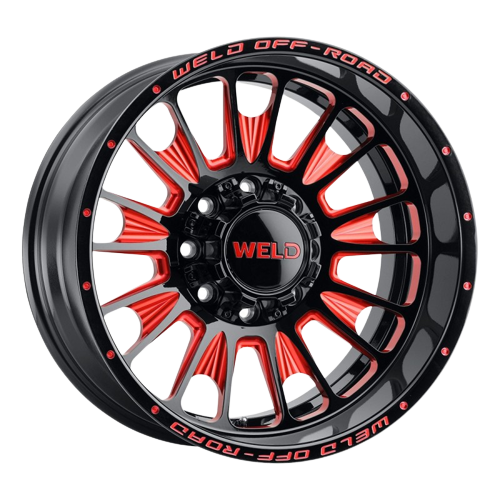 WELD Off-Road Scorch 8x180 20x10 -18 Gloss Black/Milled RED