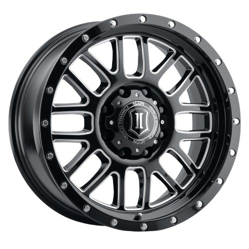 Icon Alloys ALPHA 8x165.1 20x9+19 Gloss Black/Milled Windows