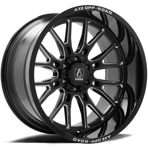 Axe ATLAS 5x127/5x139.7 24X12 -44 GLOSS BLACK MILLED