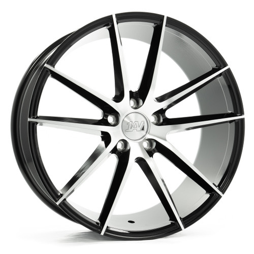 Axe ZX7 5x100 18X8+35 BLACK AND POLISHED FACE