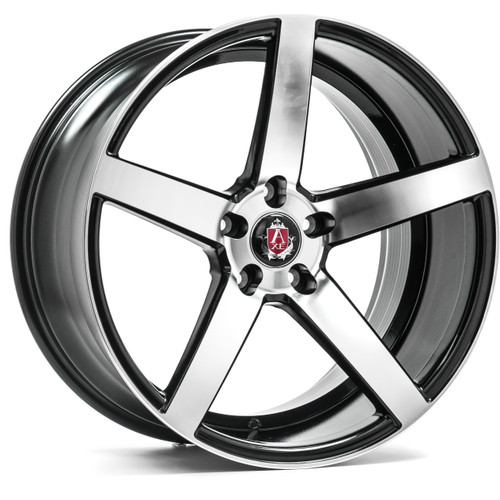 Axe EX18 5x108 20X9+25 BLACK AND POLISHED FACE