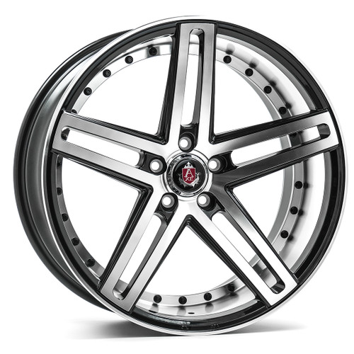 Axe EX20 5x108 22X9+30 BLACK AND POLISHED FACE
