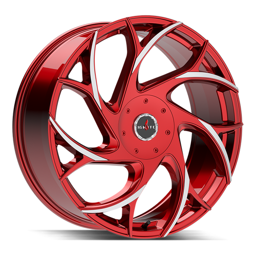 Ignite Inferno 5x115/5x120 22x9.5 +15 Candy Red Milled Tips