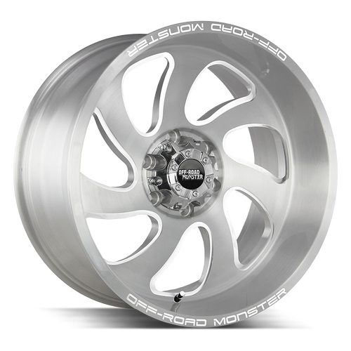 Off Road Monster M07 8Lug Blank 20x10-19 Brushed Face Silver