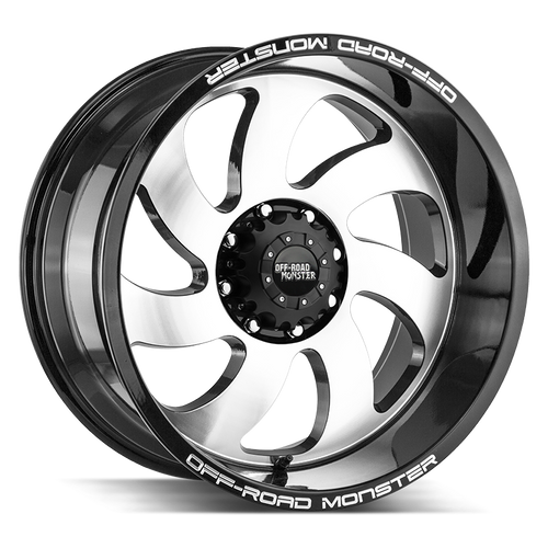 Off Road Monster M07 Blank 22x12-44 Gloss Black Machined