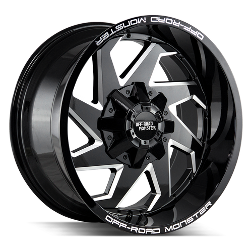 Off Road Monster M09 Blank 20x10-12 Flat Black Milled