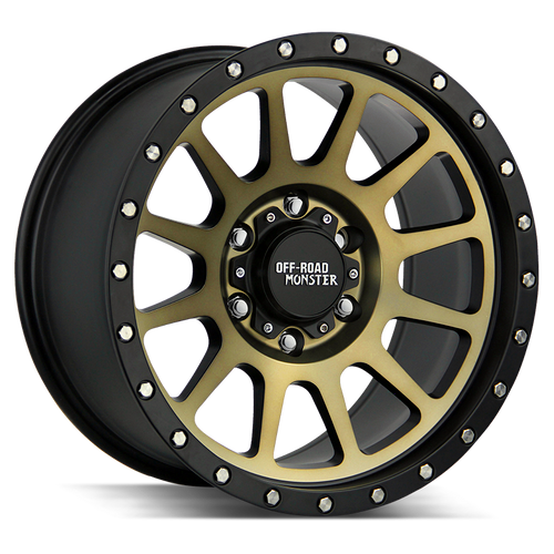 Off Road Monster M10 6x139.7 17x90 Flat Black Machined Bronze