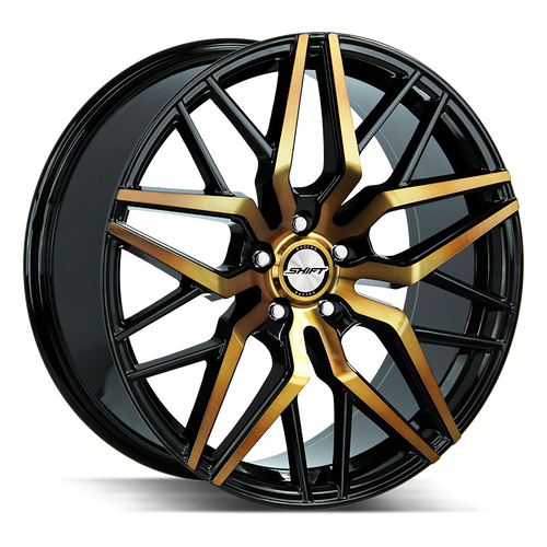 Shift Spring 5x114.3 18x8 +35 Black Machined Bronze