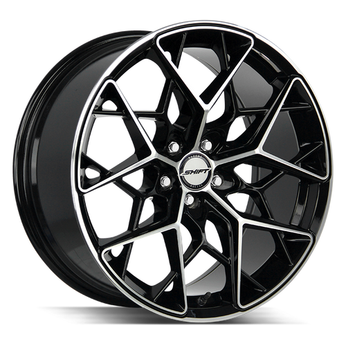 Shift Piston 5x108 18x8.5 +35 Gloss Black Machined