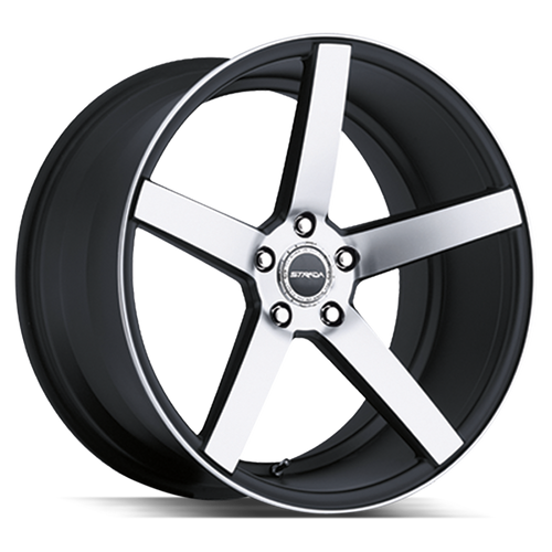 Strada Perfetto 5x115 24x9 +15 Gloss Black Machined