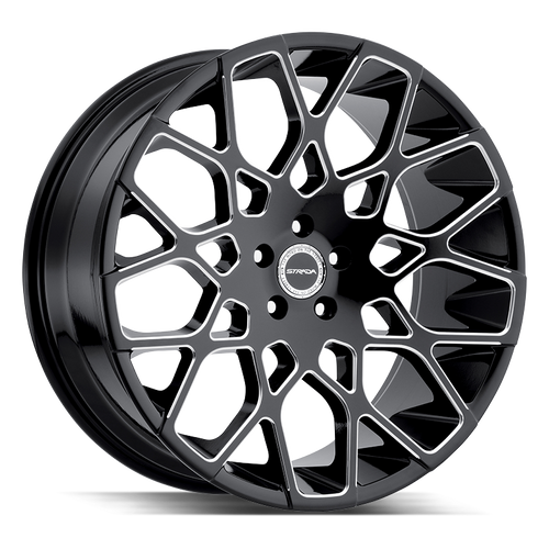 Strada Buca 6x139.7 24x10 +24 Gloss Black Milled