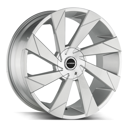 Strada Moto 5x108/5x114.3 20x8.5 +40 Brushed Face Silver