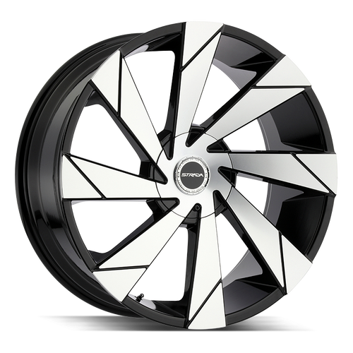 Strada Moto Blank 20x8.5 +18 Gloss Black Machined