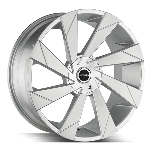 Strada Moto Blank 22x9 +35 Brushed Face Silver