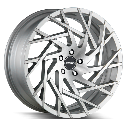 Strada Nido 5x115 20x8.5 +15 Brushed Face Silver