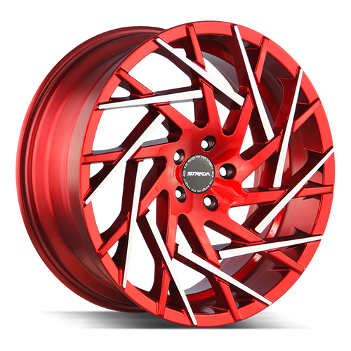 Strada Nido 5x120 20x8.5 +35 Candy Red Machined Tips