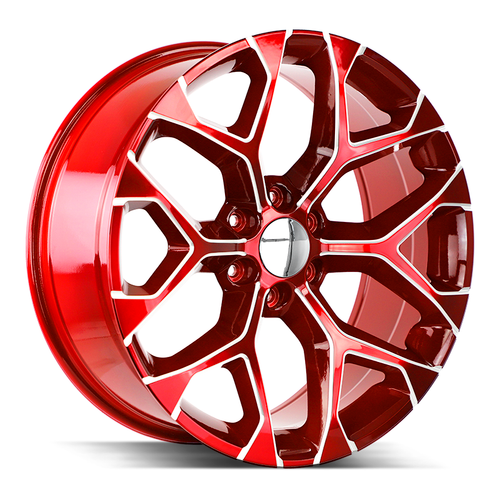 Strada OE Replica Snowflake 6x139.7 22x9 +31 Candy Red Milled