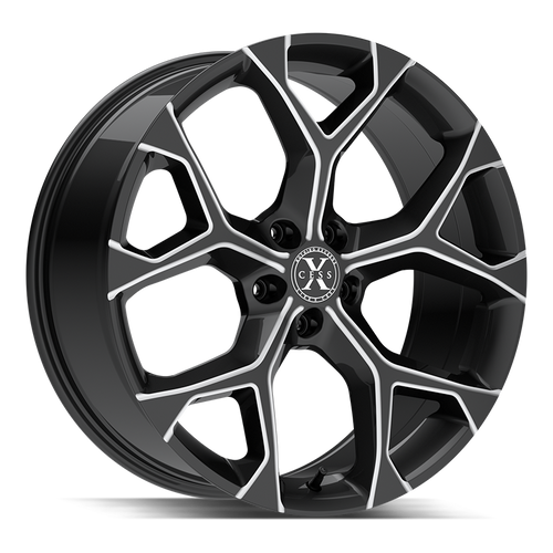 Xcess 5 Flake 5x120 18x8.5 +35 Gloss Black Milled