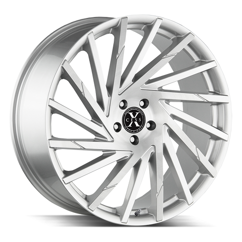 Xcess X02 5x114.3 20x8.5 +35 Brushed Face Silver