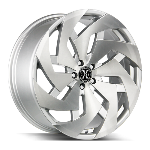 Xcess X04 5x115 22x9 +15 Brushed Face Silver