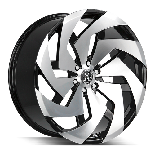 Xcess X04 5x115 22x9 +15 Gloss Black Machined