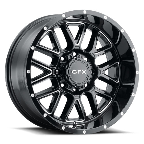 G-FX TM-5 5x127/5x139.7 17x8.5+18 Gloss Black Milled