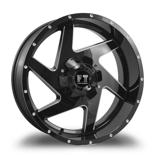 FULL THROTTLE FT6052 8x170 17x9-12 BLACK / MILLED