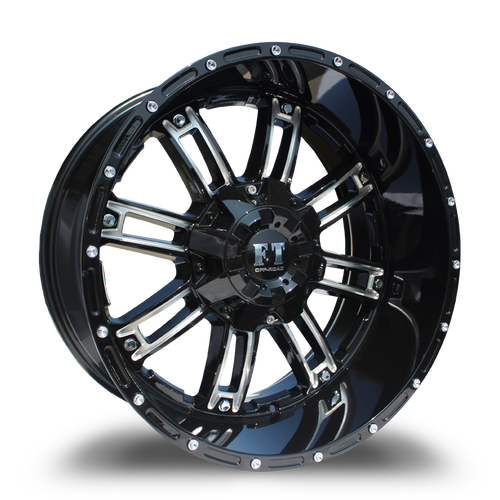 FULL THROTTLE FT8034 5x127/5x139.7 20x10-24 BLACK / MILLED