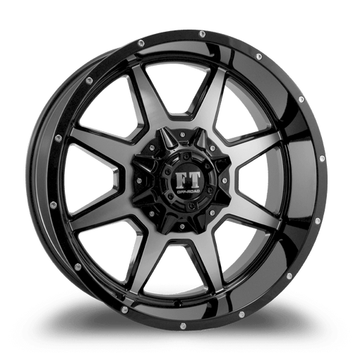 FULL THROTTLE FT2 8x180 22x12-44 BLACK / MACHINED